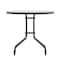 Flash Furniture Bellamy 31.5'' Bronze Round Tempered Glass Metal Table TLH-070-2-BZ-GG - alternate 9